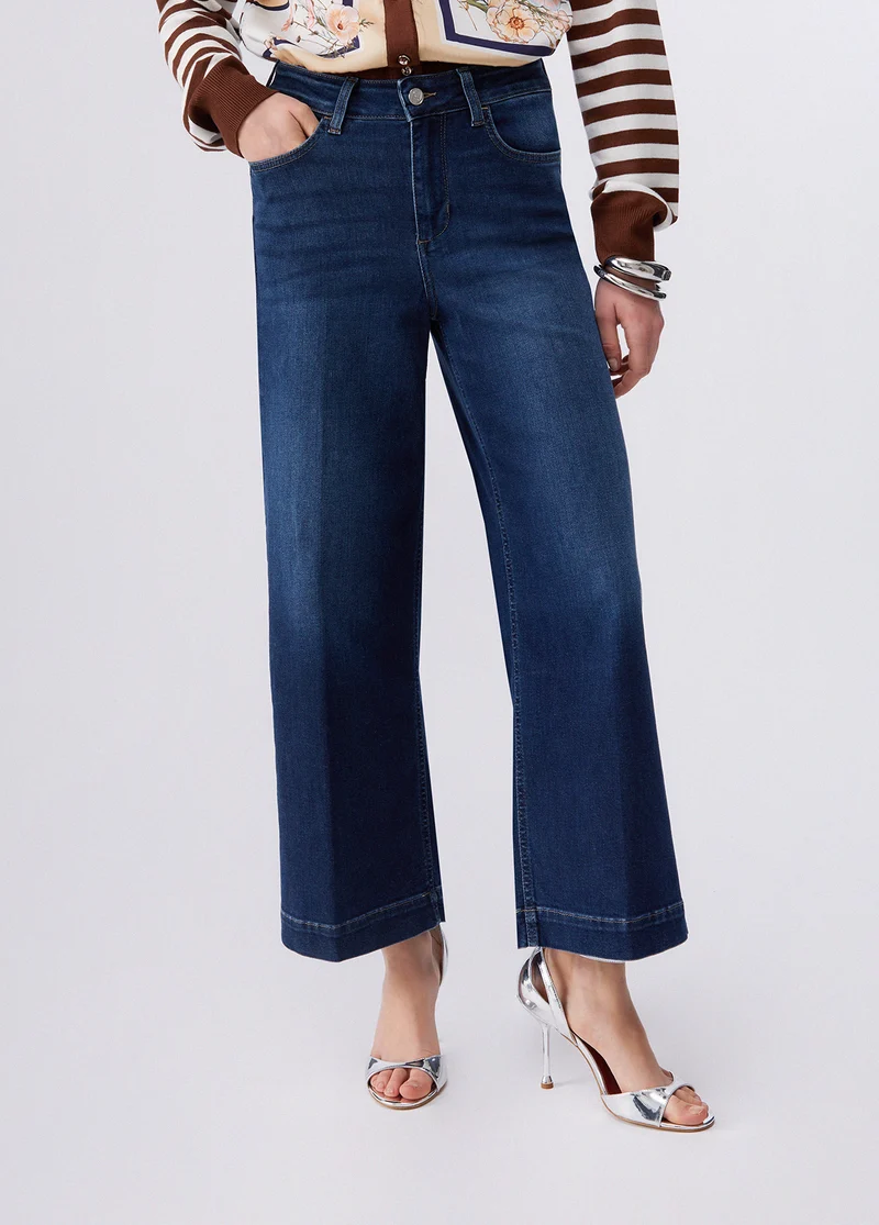 Flared Jeans with Rhinestones