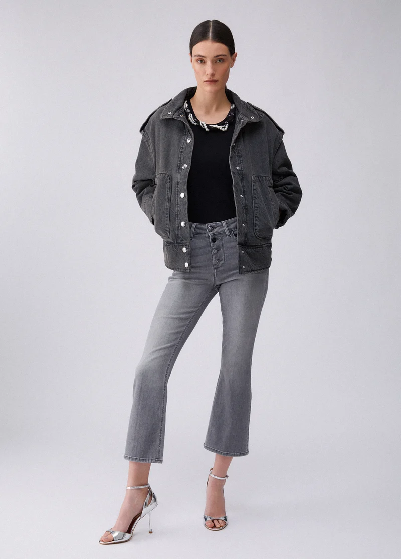 High-Rise Bootcut Jeans