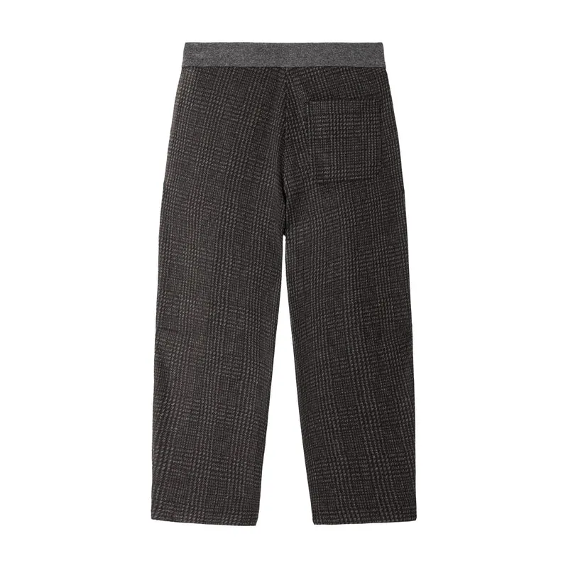 Hose Olive aus Woll-Mix