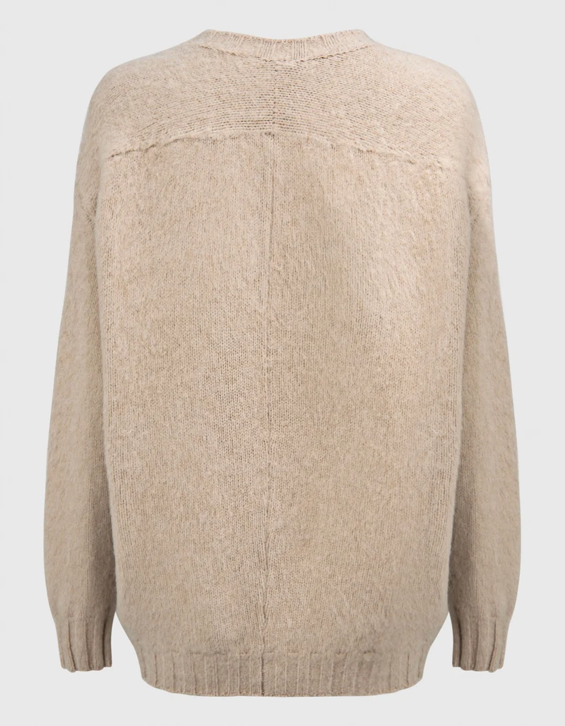 Merino-Kaschmir-Pullover im Oversize-Look