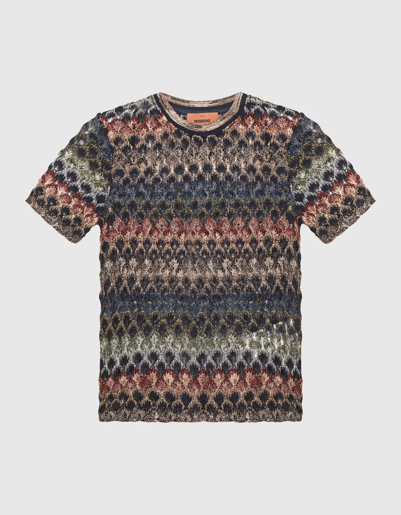 T-Shirt Oblique mit Effektgarn