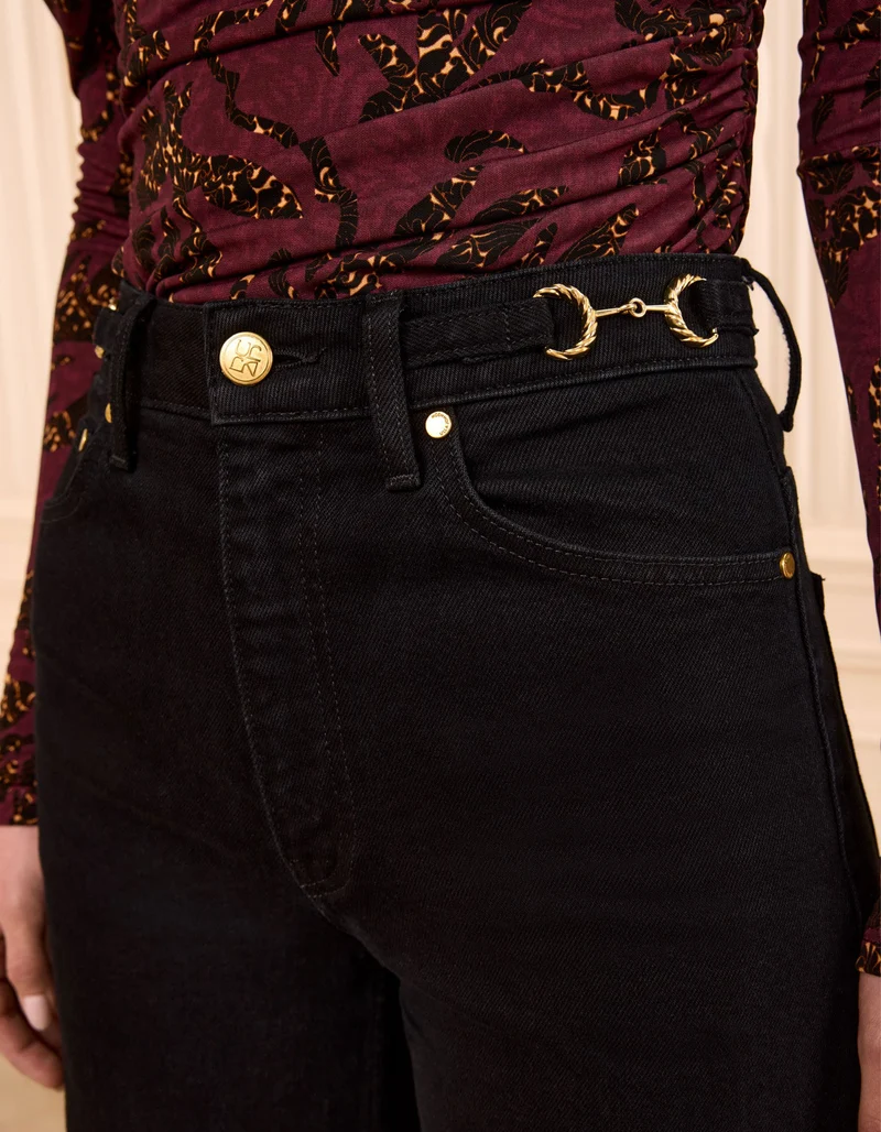 Wide-Leg Jeans The Stretch mit Metall-Details