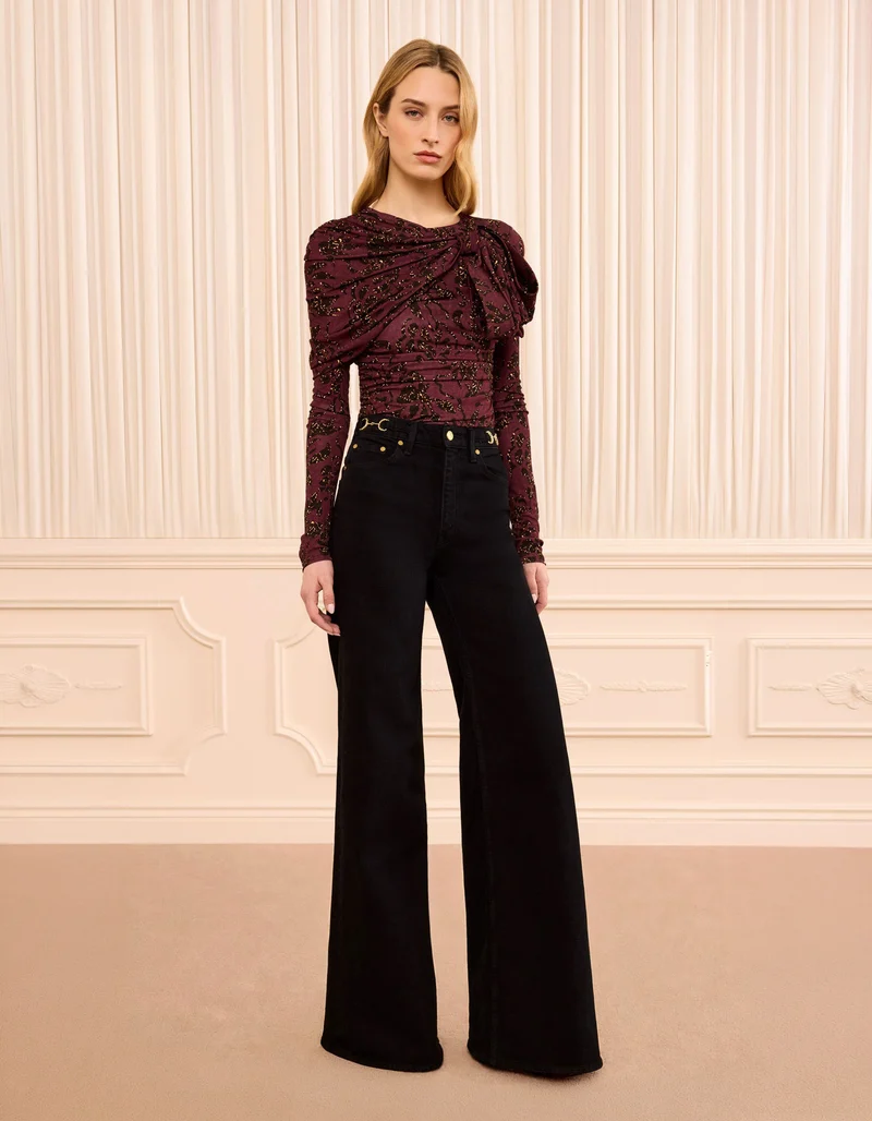 Wide-Leg Jeans The Stretch mit Metall-Details