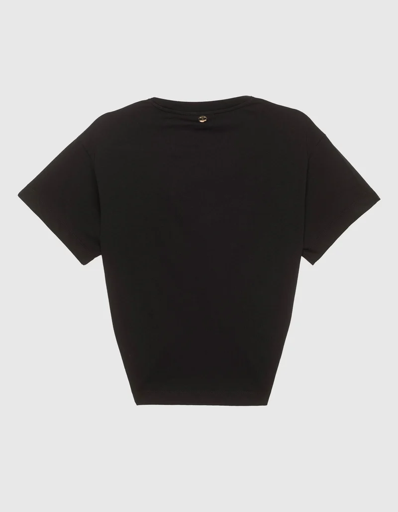 Cropped T-Shirt mit Ringdetail