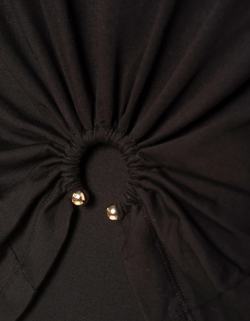 Cropped T-Shirt mit Ringdetail