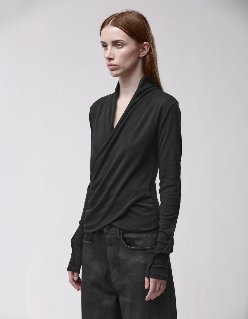 Longsleeve im Wickel-Design
