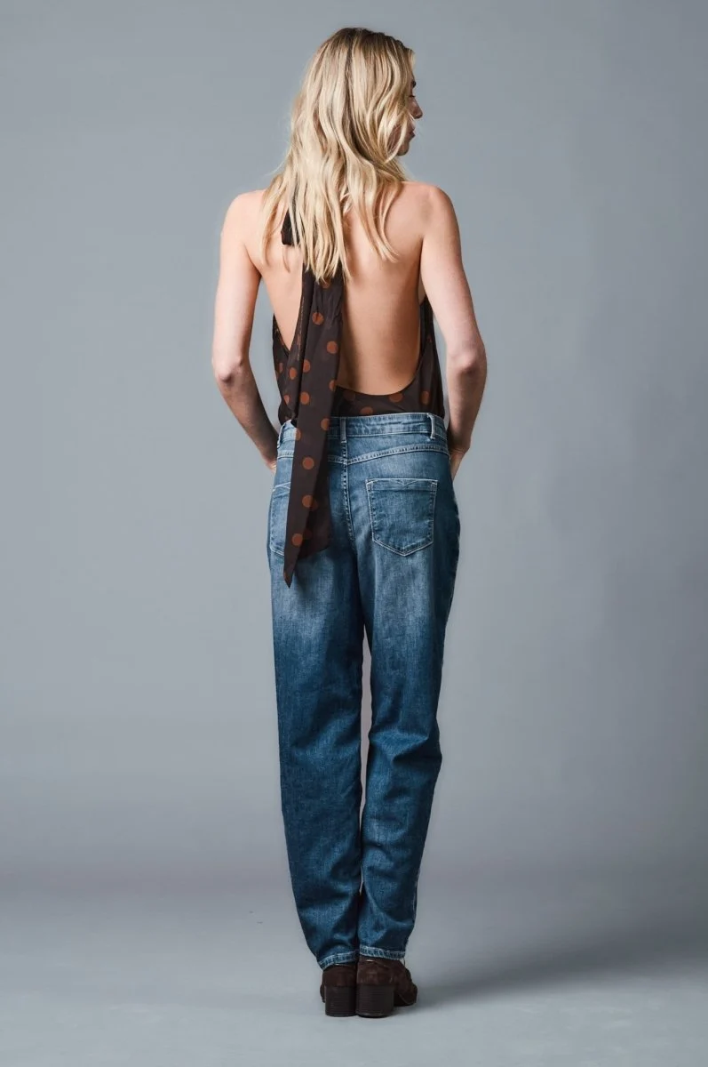 Five Fellas Damenhose Barrel-Fit in der Farbe K-Navy Vibe