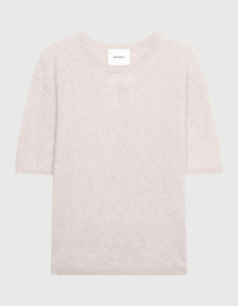 Fuzzy Kaschmir-Kurzarm-Pullover Maren