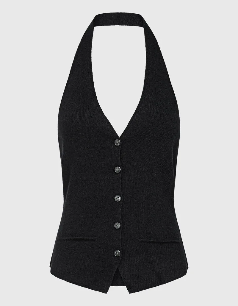 Kaschmir-Neckholder-Top Immy