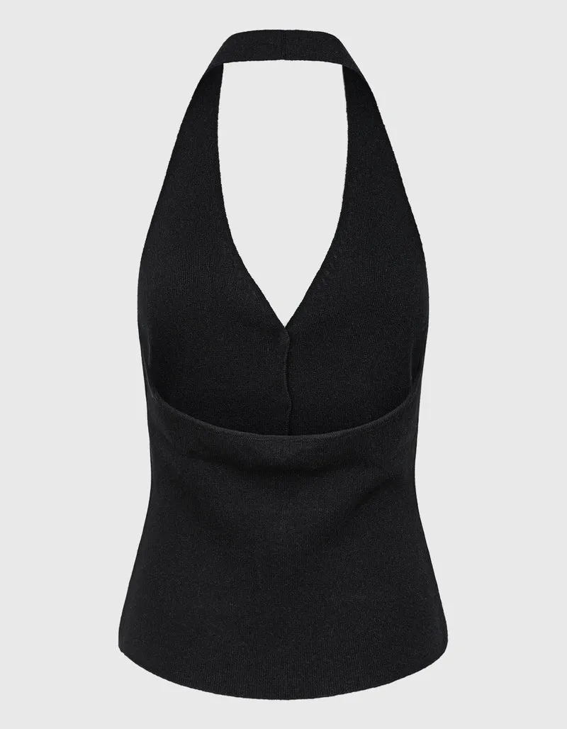 Kaschmir-Neckholder-Top Immy