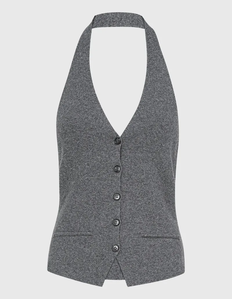 Kaschmir-Neckholder-Top Immy