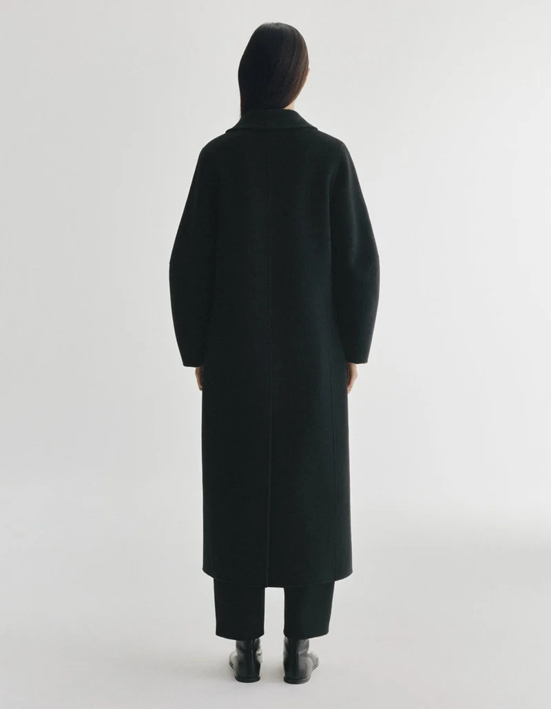 Doppelreihiger Oversize Woll-Kaschmir-Mantel