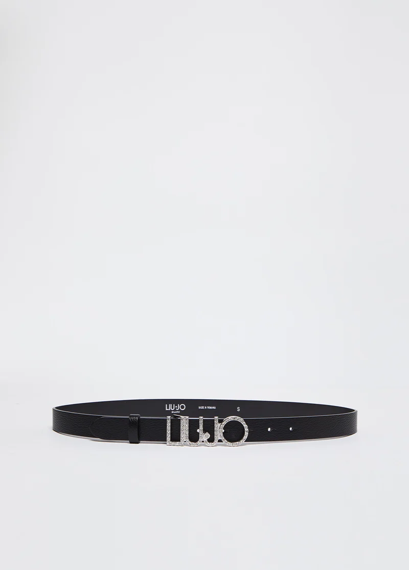 Belt with Logo Buckle