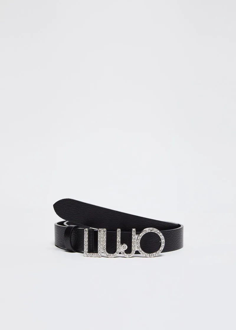 Belt with Logo Buckle