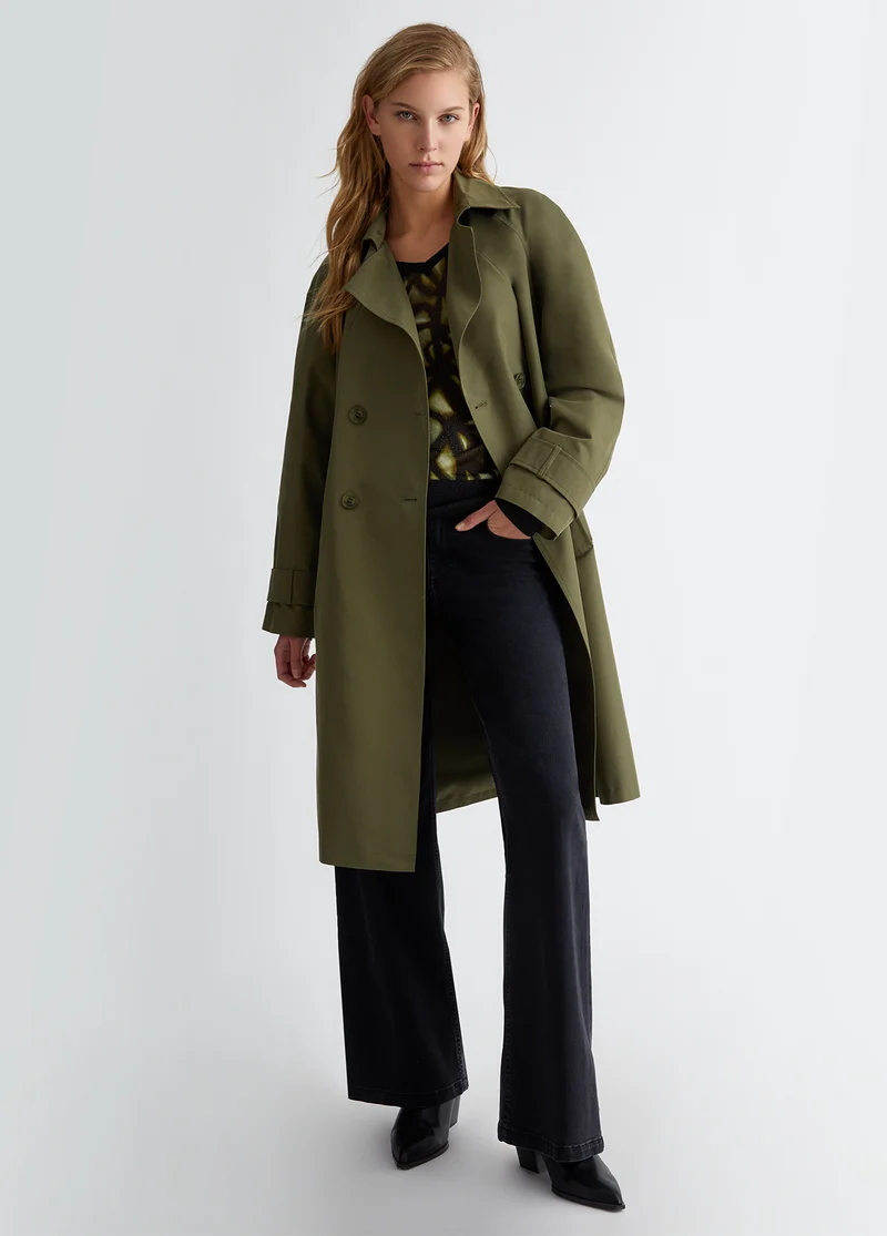 Gabardine trench coat