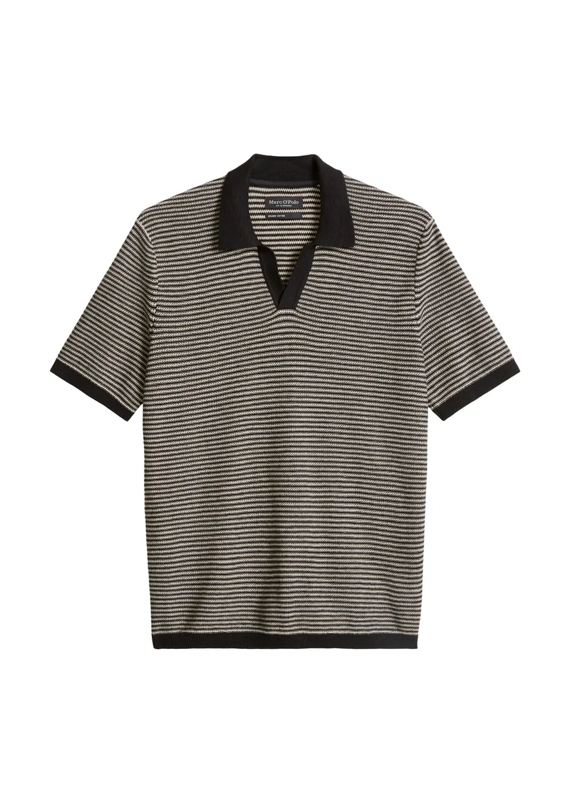 Knit Poloshirts Shortsleeve, Black_Multi_01