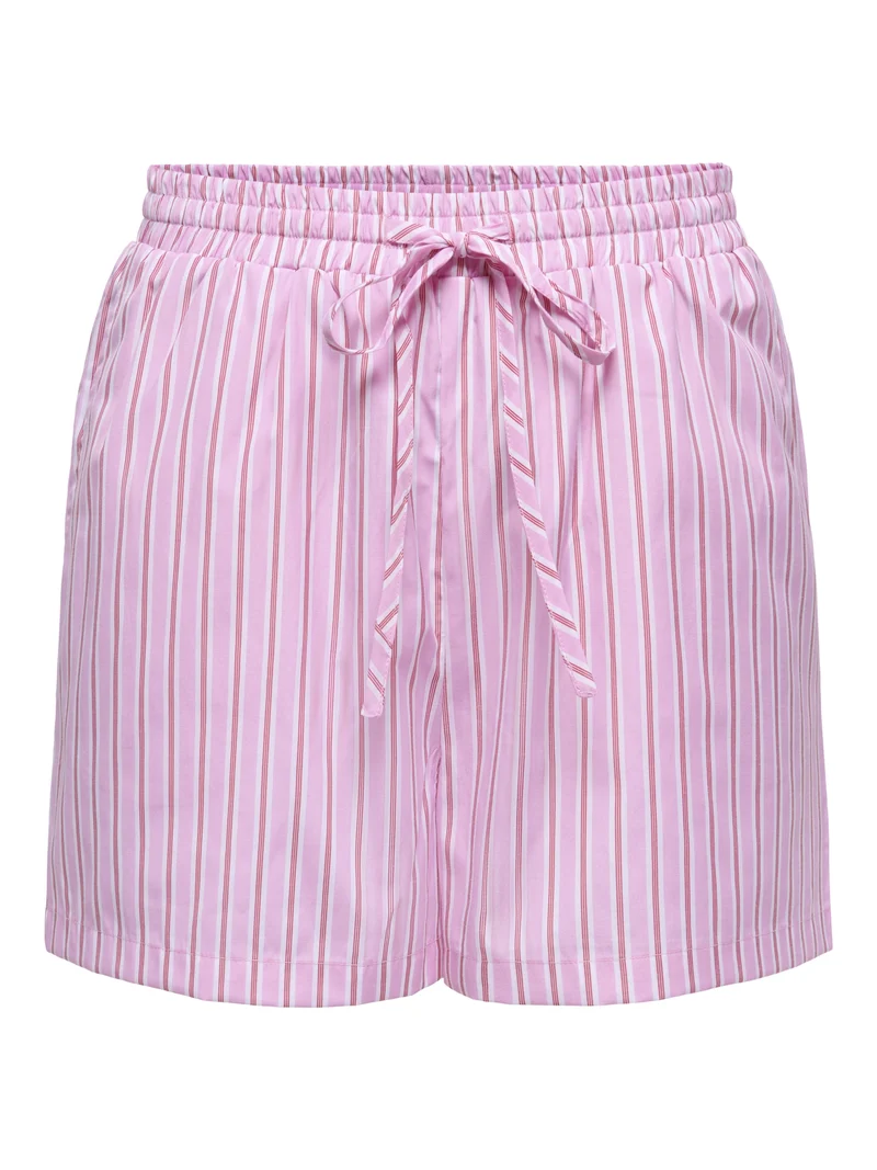 ONLLORIS STRIPED SHORTS WVN, Lilac Sachet/Spiced Apple