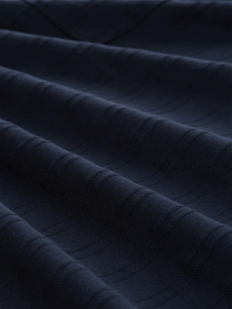 striped structured t-shirt, sky captain blue