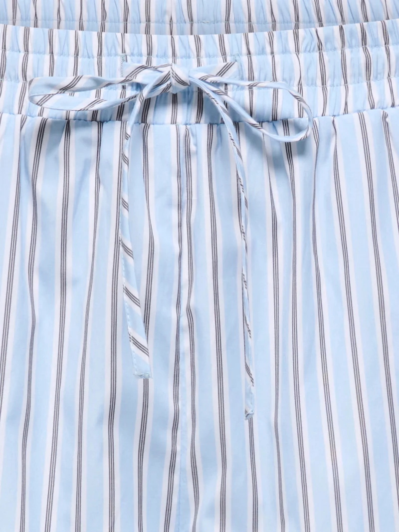ONLLORIS STRIPED SHORTS WVN, Chambray Blue/W. Bright white + Bla