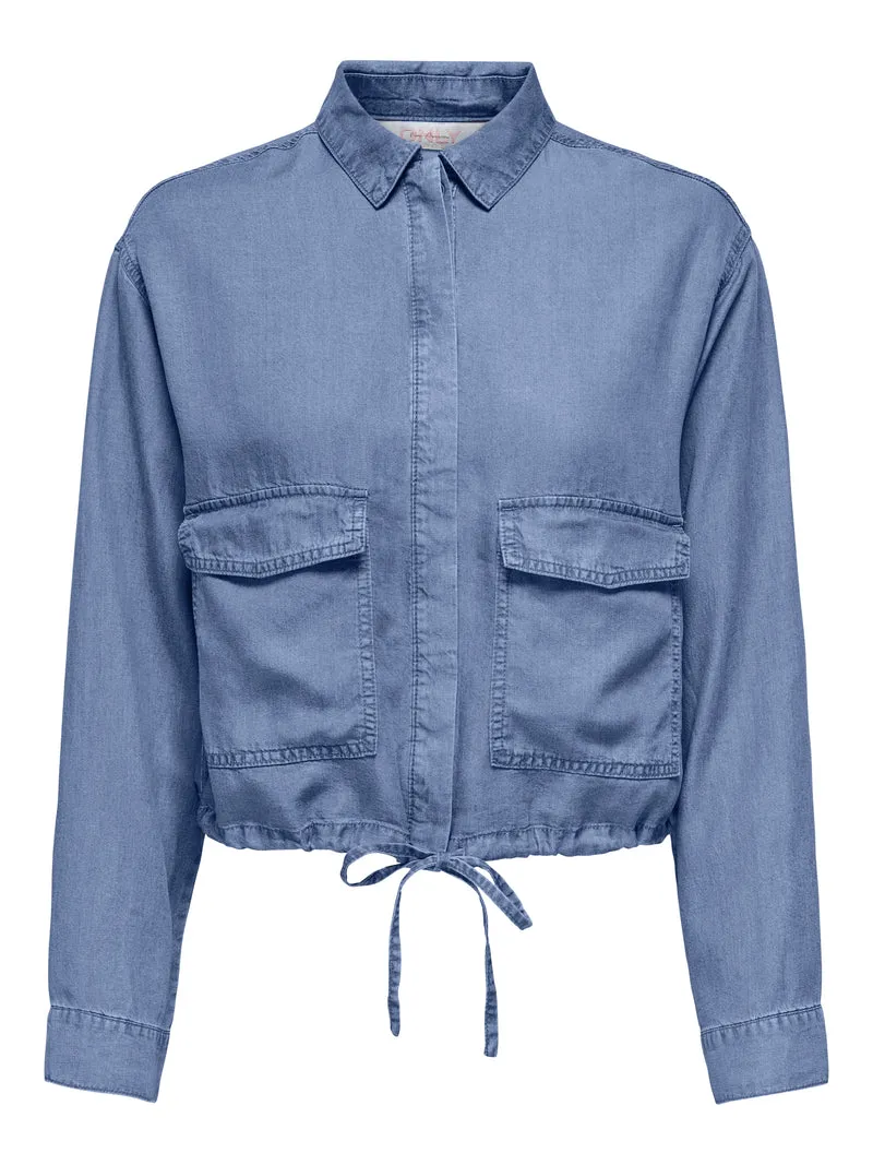 ONLCHARIS LIFE LS JACKET WVN CC, Medium Blue Denim