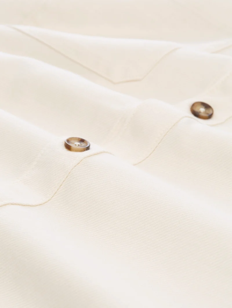light structured overshirt, Gardenia White
