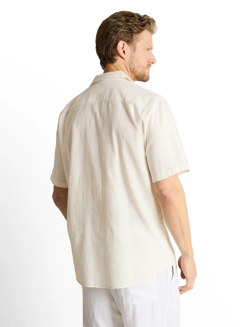 embroidered shirt, Gardenia White