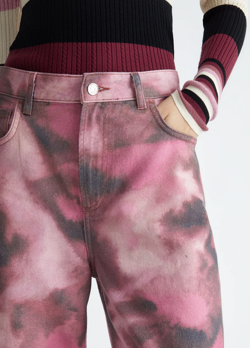 Baggy jeans with rhinestones
