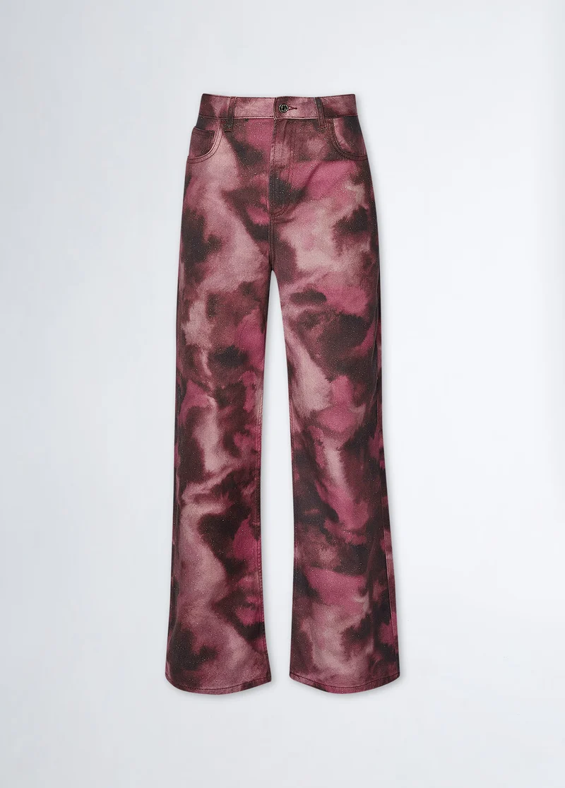 Baggy jeans with rhinestones