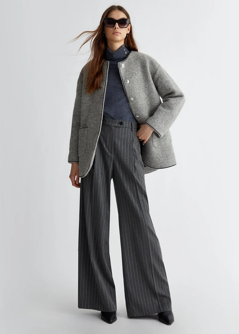 Pinstripe Suit Trousers