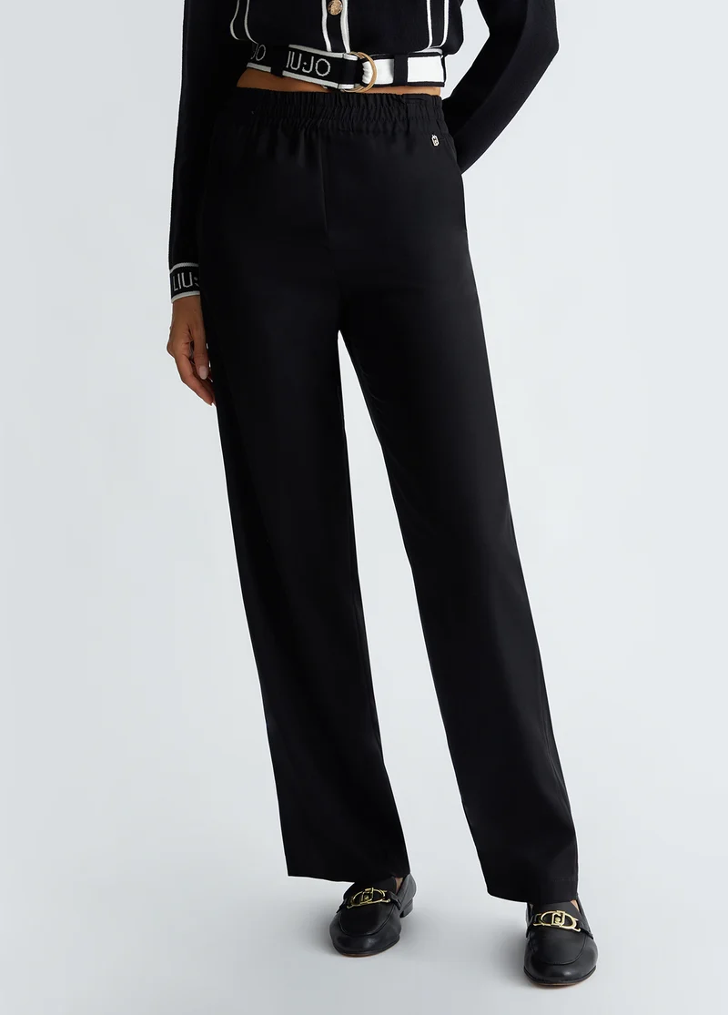 Jogging Trousers in Flowing Fabric