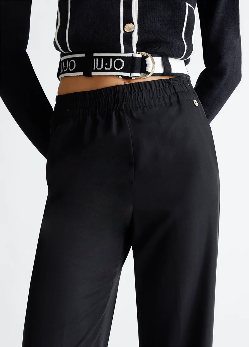 Jogging Trousers in Flowing Fabric