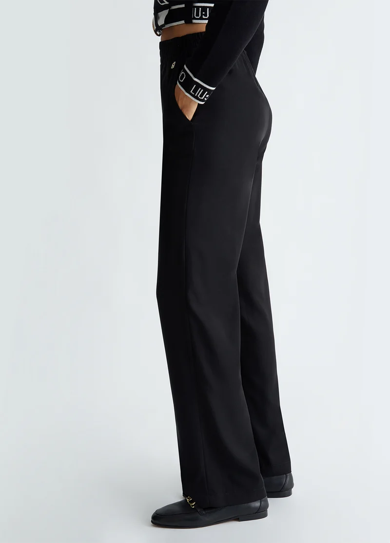 Jogging Trousers in Flowing Fabric