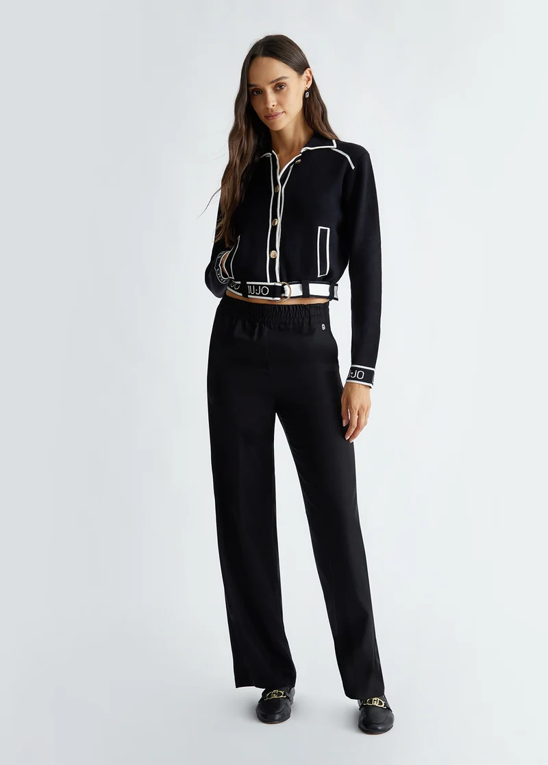 Jogging Trousers in Flowing Fabric