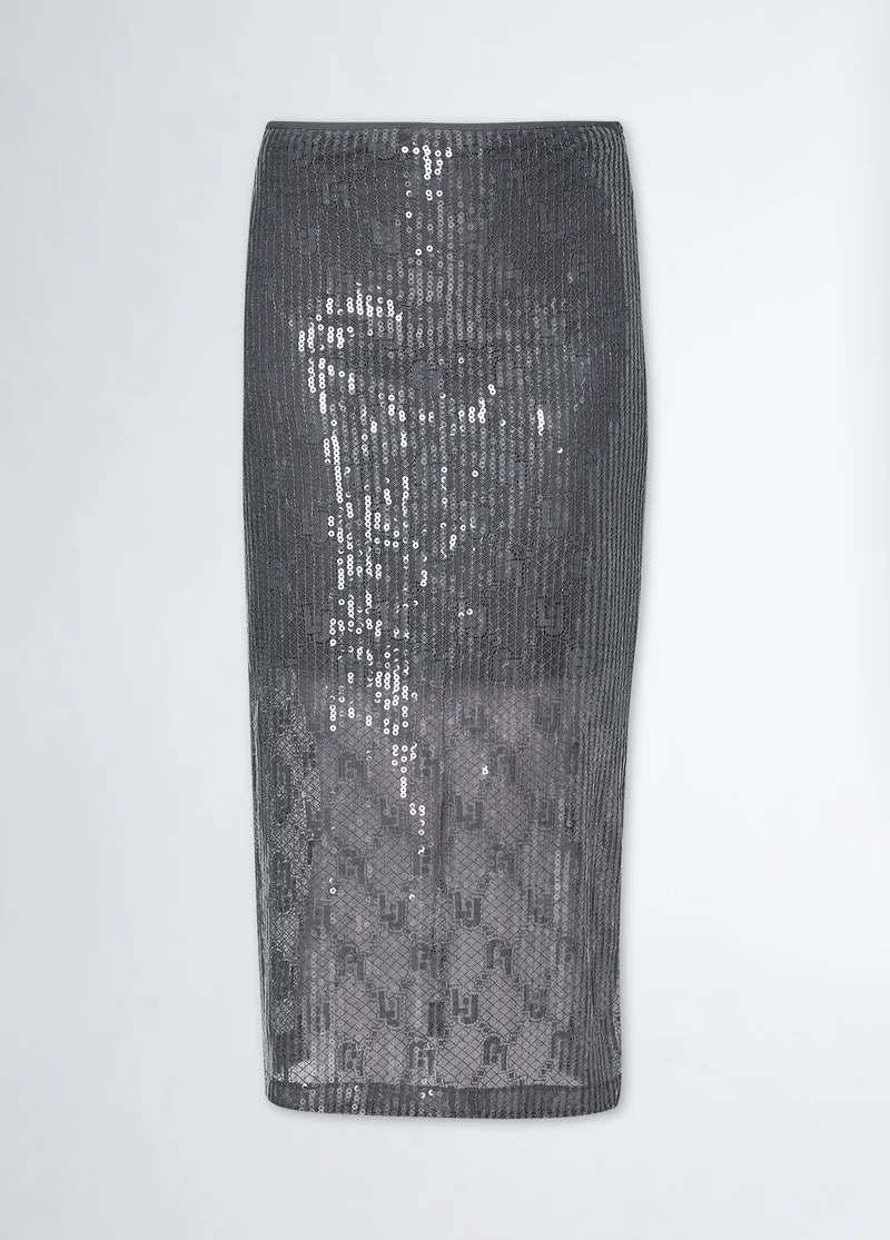 Sequinned Lace Skirt