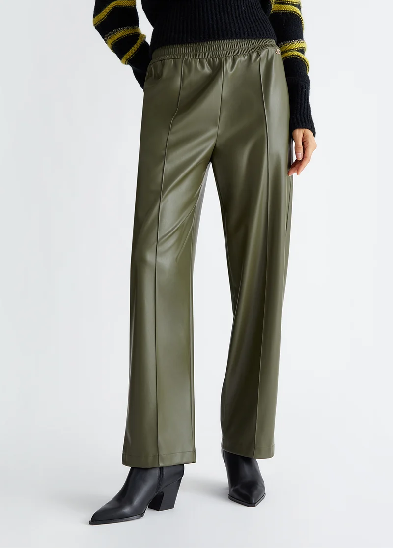 Jogging trousers in coated fabric