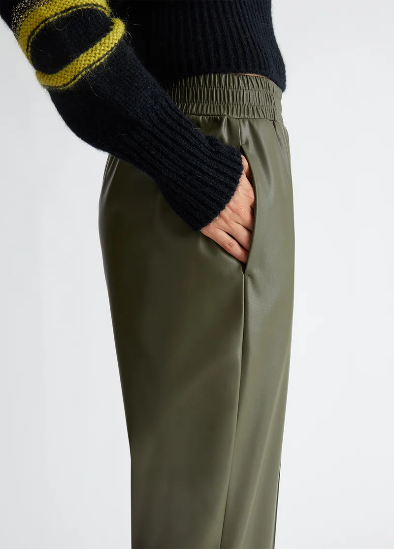 Jogging trousers in coated fabric