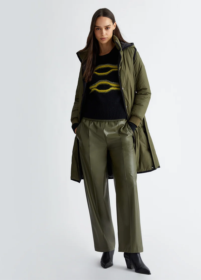 Jogging trousers in coated fabric