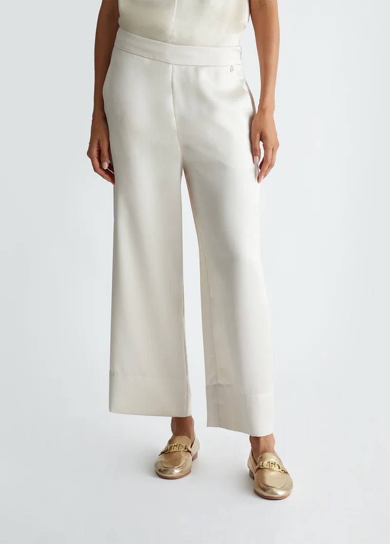 Satin Cropped Trousers