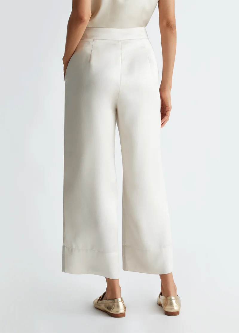 Satin Cropped Trousers