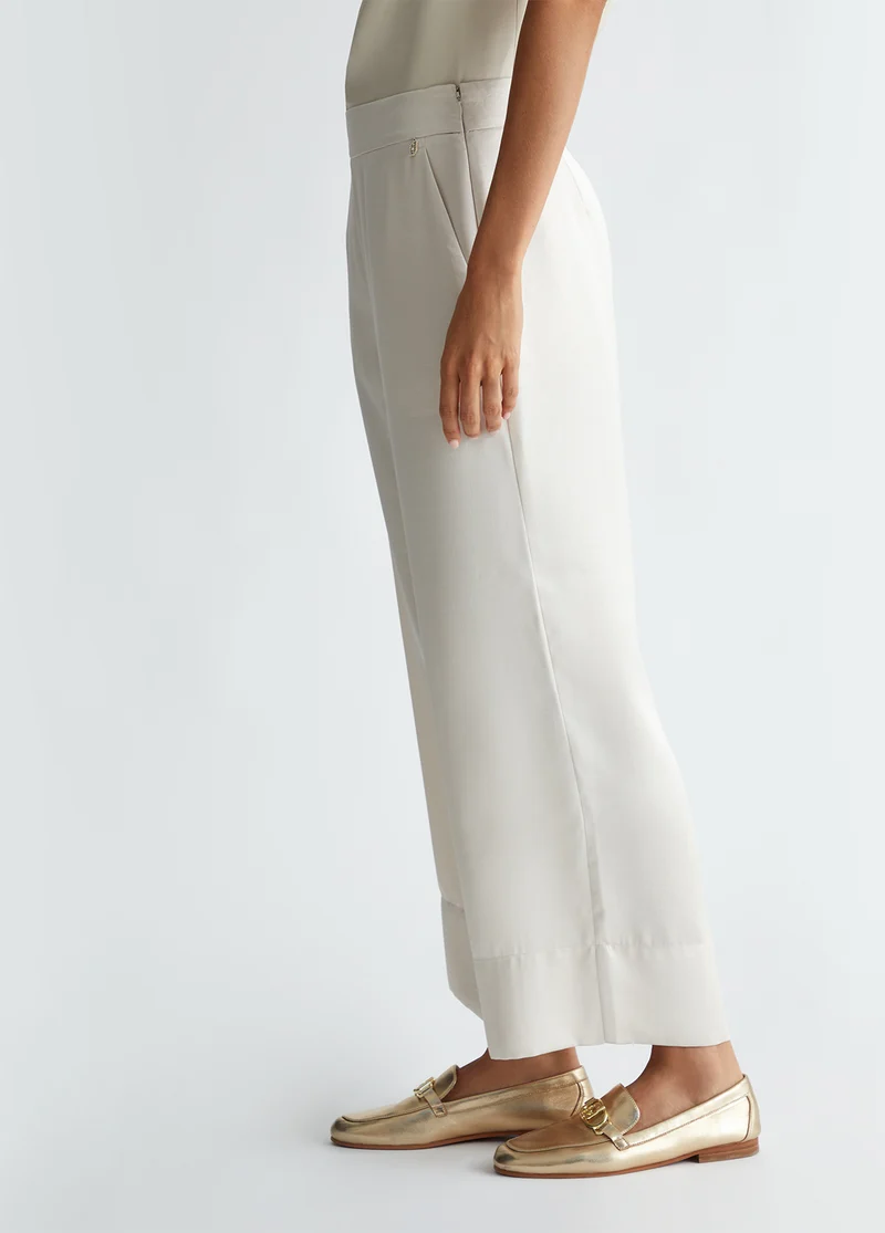 Satin Cropped Trousers