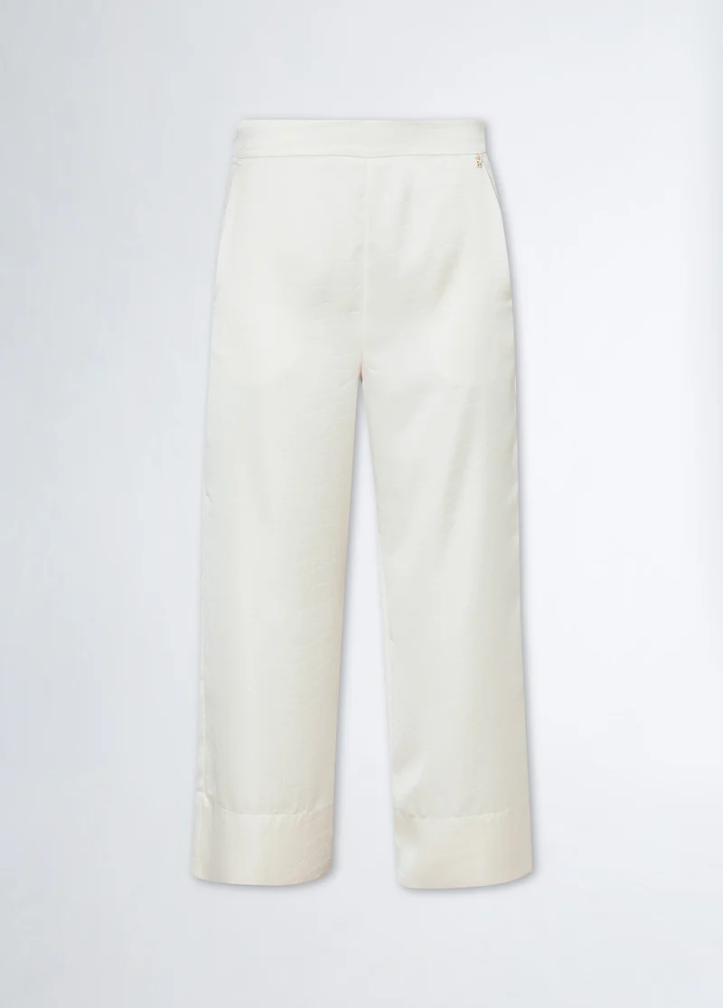 Satin Cropped Trousers