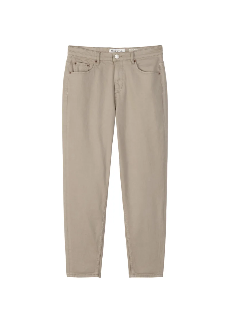 Denim trouser, slim fit, cropped le, chalky mauve