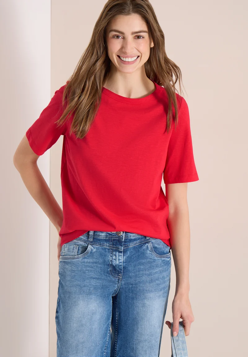 NOS Solid Slubyarn Shirt, glazed apple red