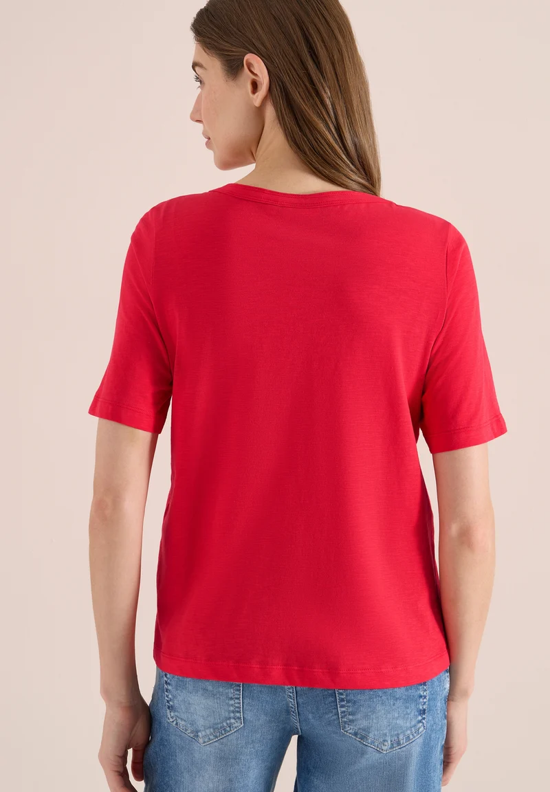 NOS Solid Slubyarn Shirt, glazed apple red