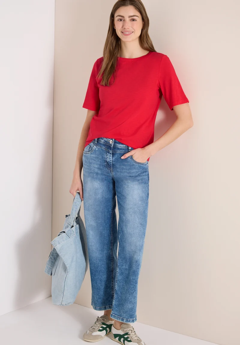 NOS Solid Slubyarn Shirt, glazed apple red