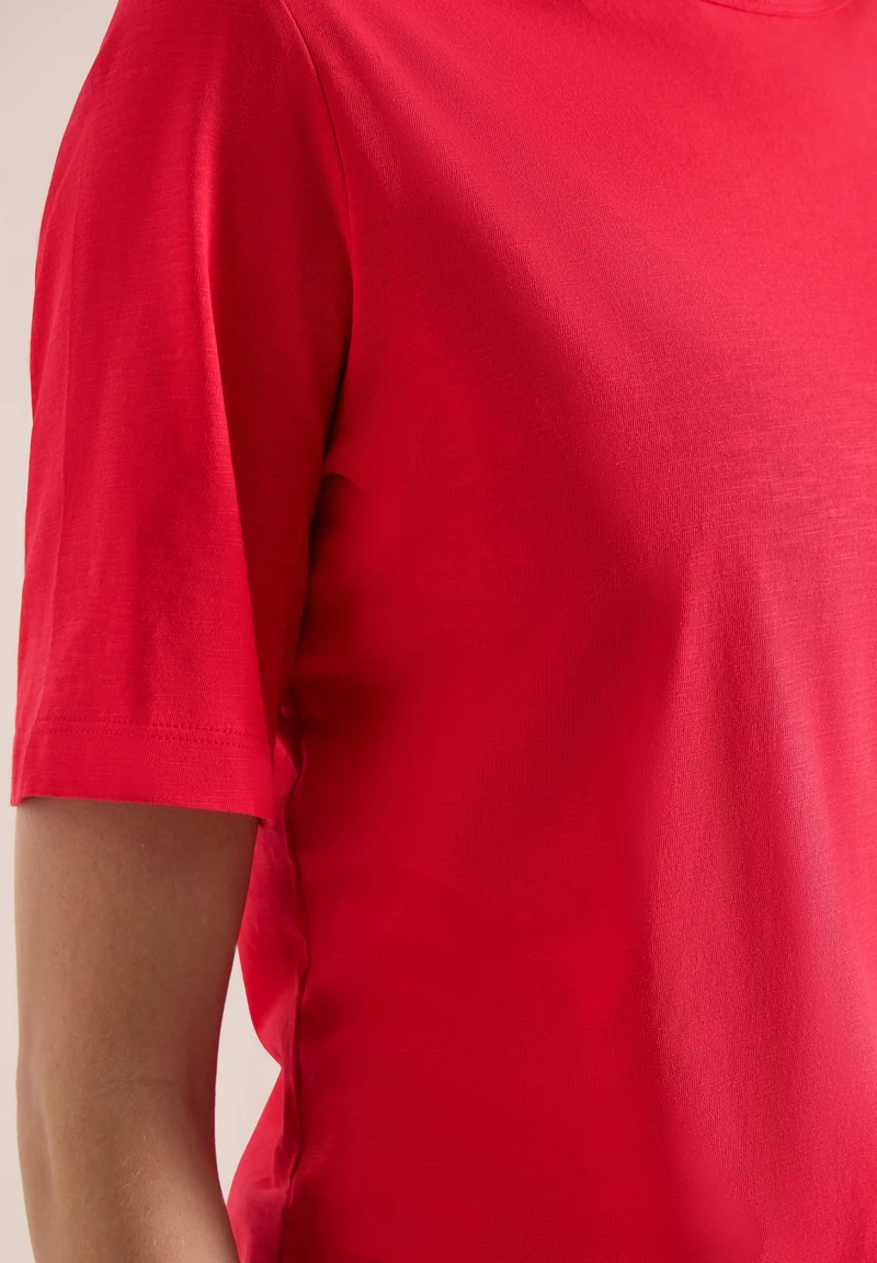 NOS Solid Slubyarn Shirt, glazed apple red
