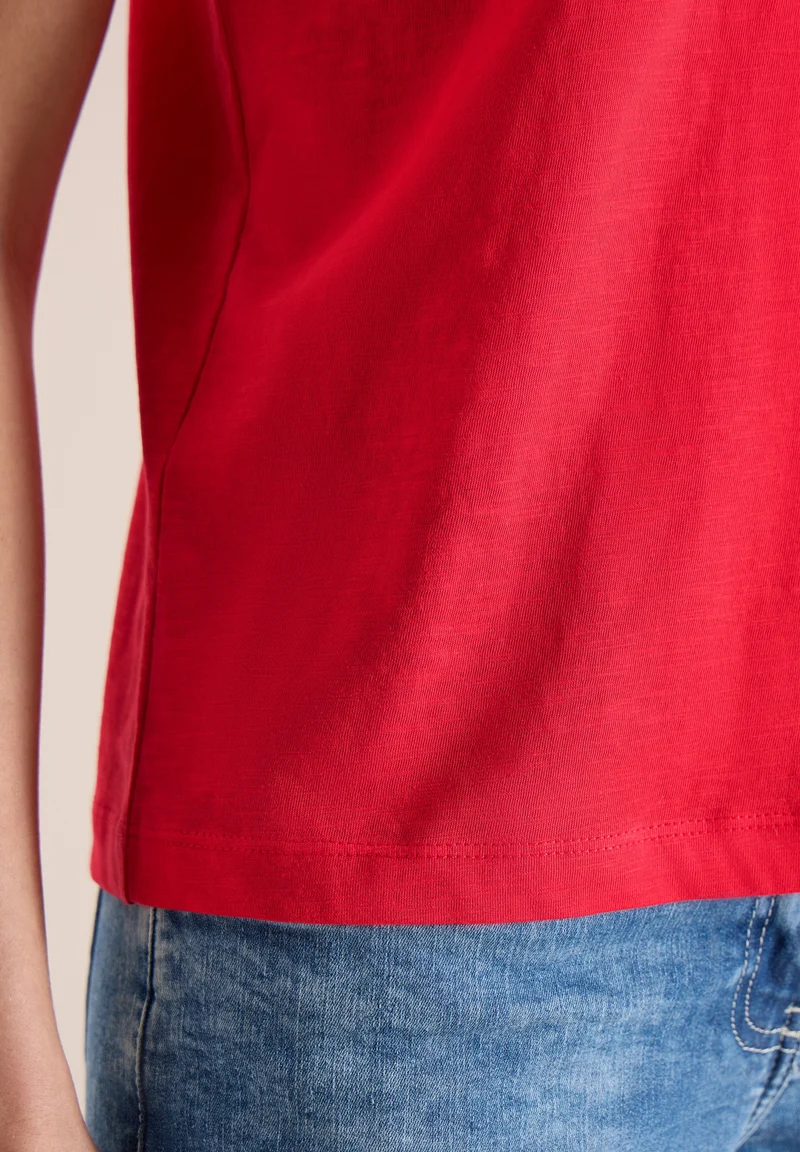 NOS Solid Slubyarn Shirt, glazed apple red