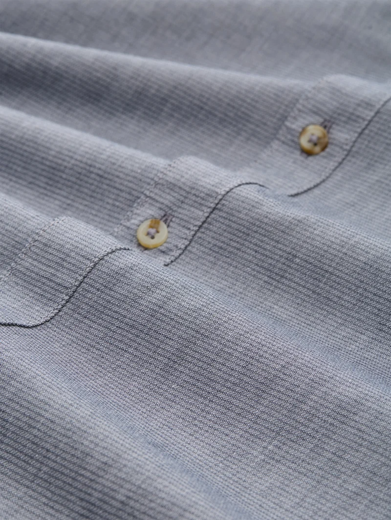 structured slubyarn shirt, navy blue horizontal structure