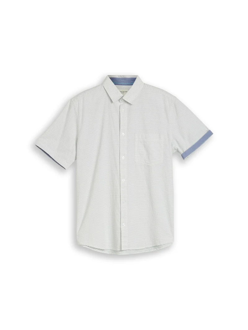 structured shirt, gardenia white dot structure