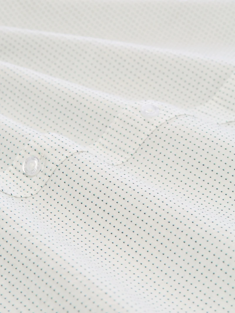 structured shirt, gardenia white dot structure